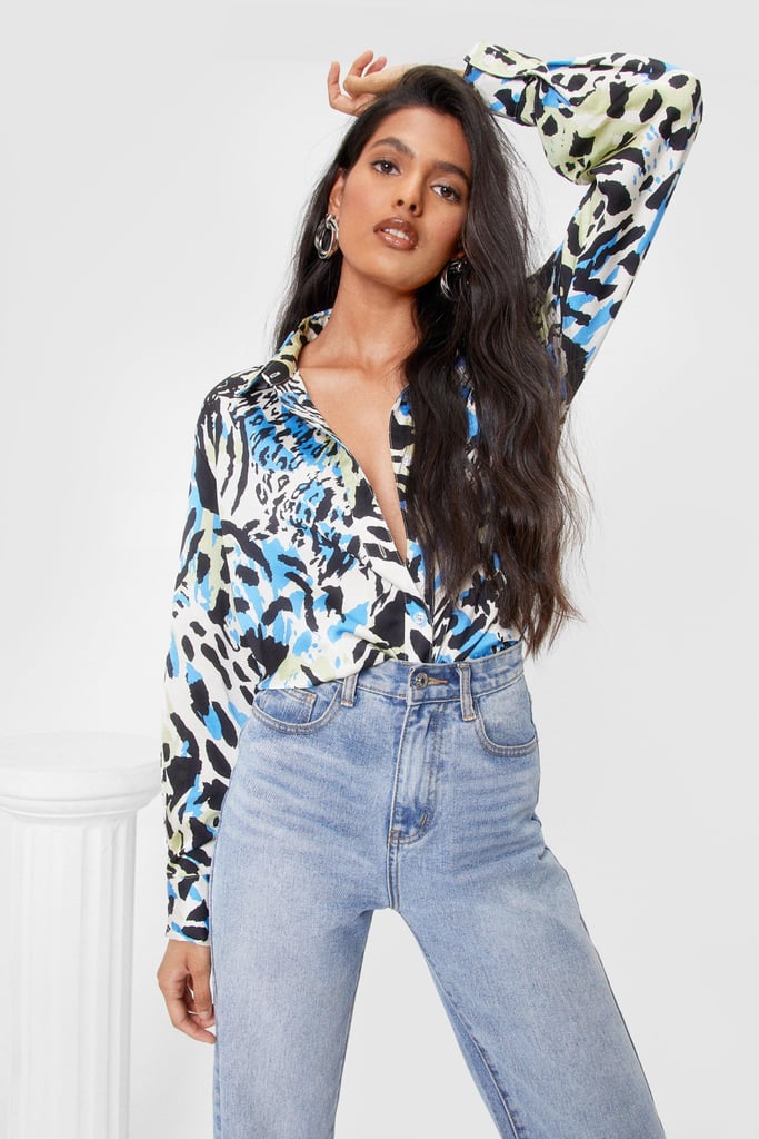 Nasty Gal Wild the Cat's Away Oversized Animal Shirt