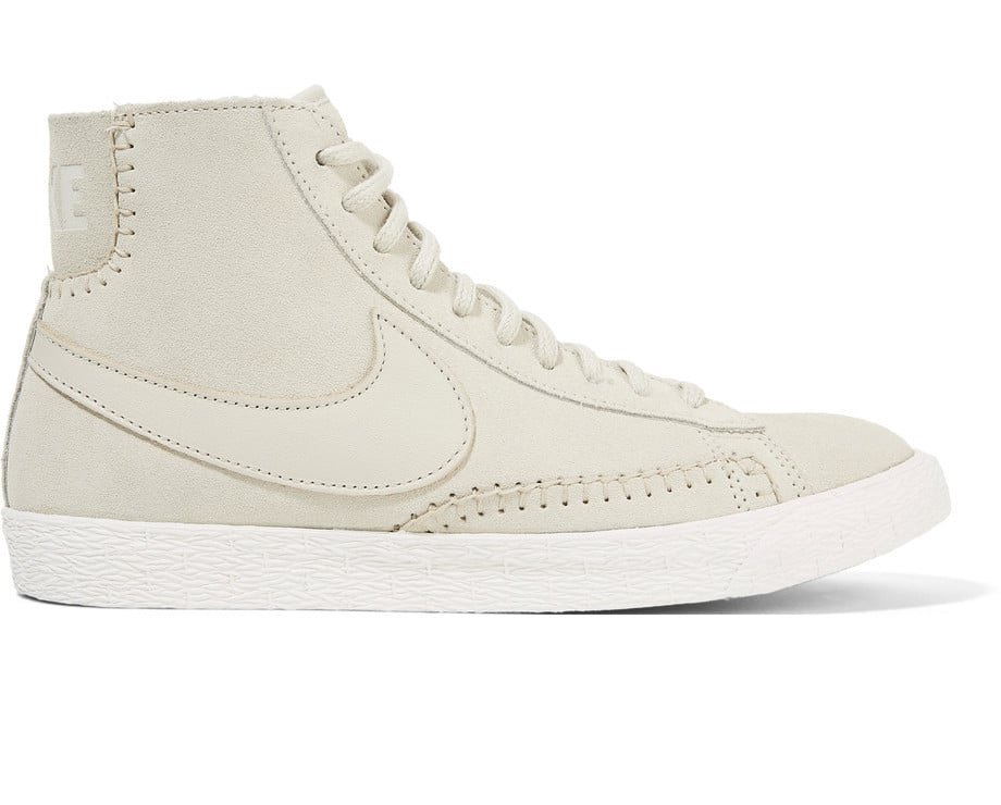 Nike Blazer Suede and Shearling High-Top Sneakers