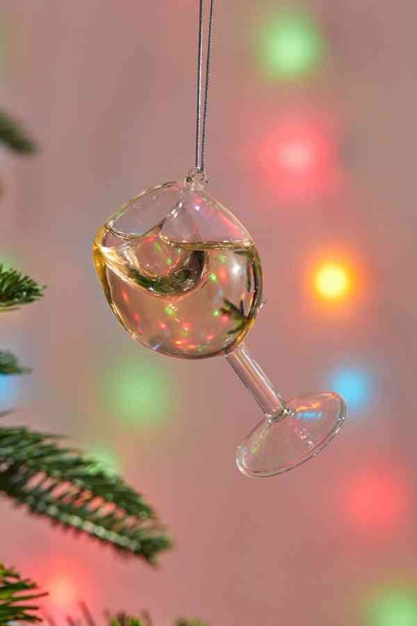 Wine Glass Christmas Ornament