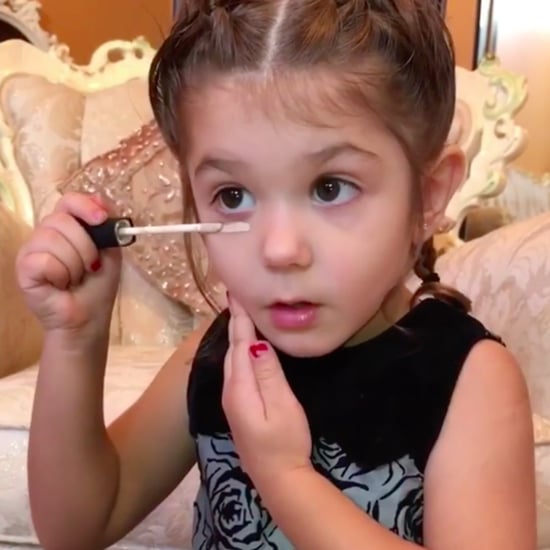 3-Year-Old Applying Her Own Makeup