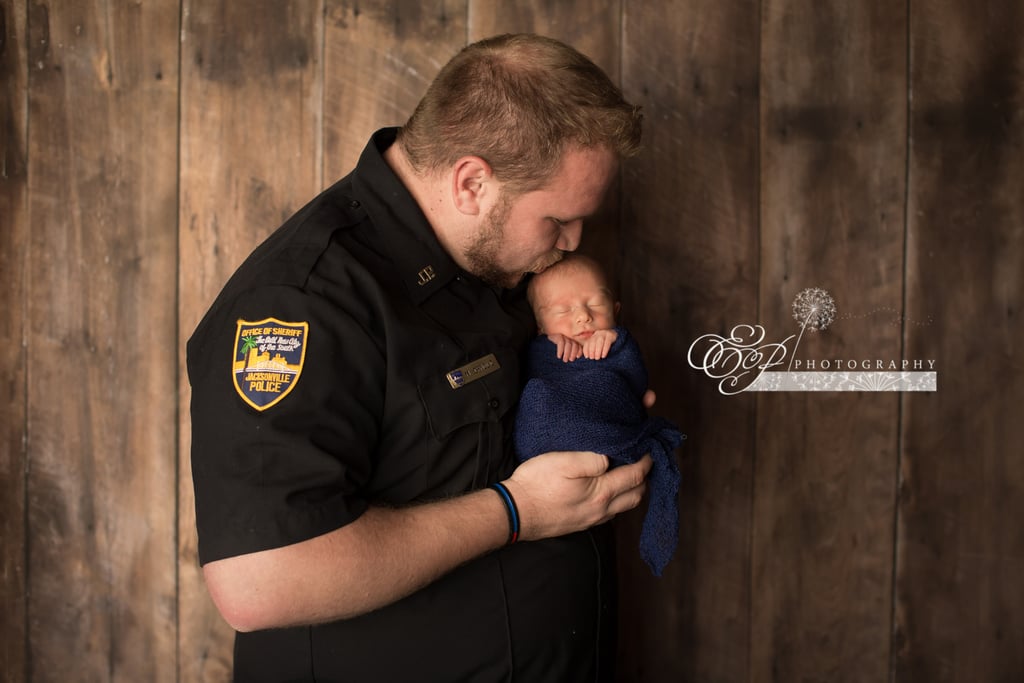 Newborn Photos With Firefighter Mom and Police Officer Dad