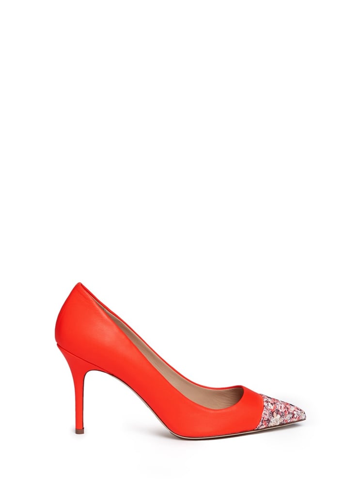 J.Crew 'Elsie' glitter mosaic cap-toe pumps ($350)