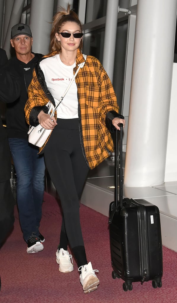 Gigi Hadid Storets Plaid Jacket November 2018