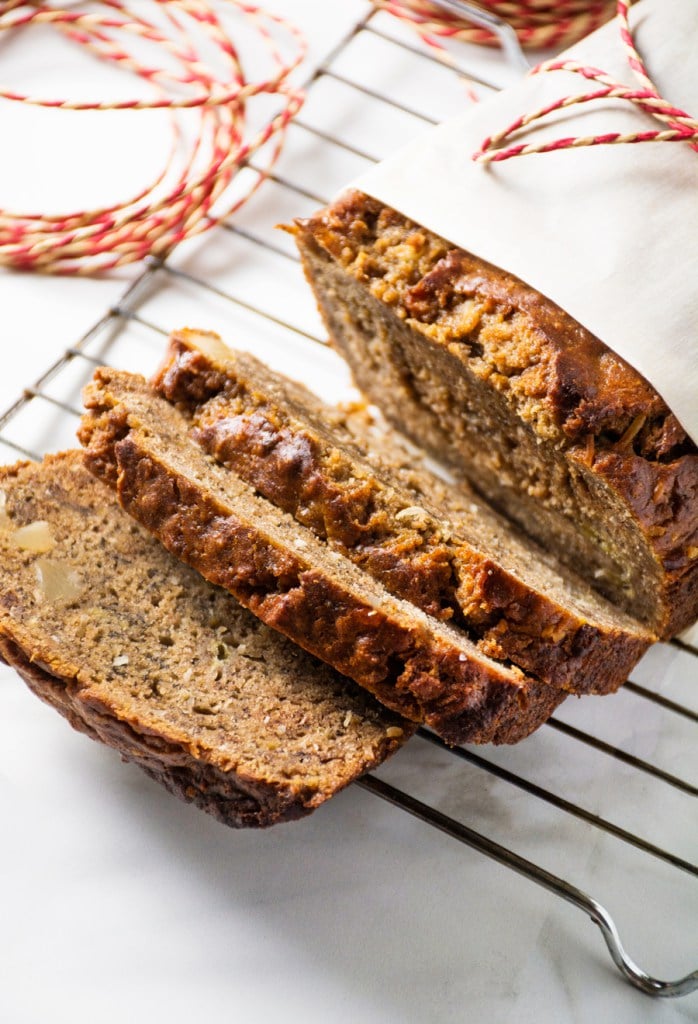 Coconut Macadamia Nut Banana Bread