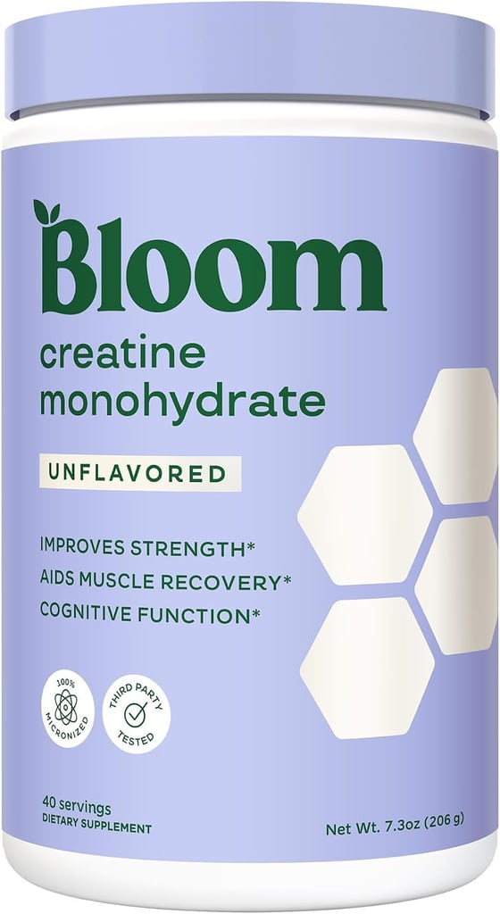 Bloom Nutrition Creatine Monohydrate Powder ($16, originally $30)
As someone who loves to work out and takes full advantage of recovery products, Bloom is a great choice. It's made with creatine, which promotes lean muscle and supports strength training. The best part is that Bloom is formulated specifically for women, not just based on men's needs.