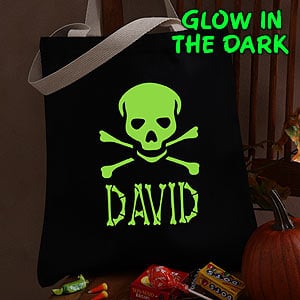 Skull and Crossbones Glow-in-the-Dark Tote