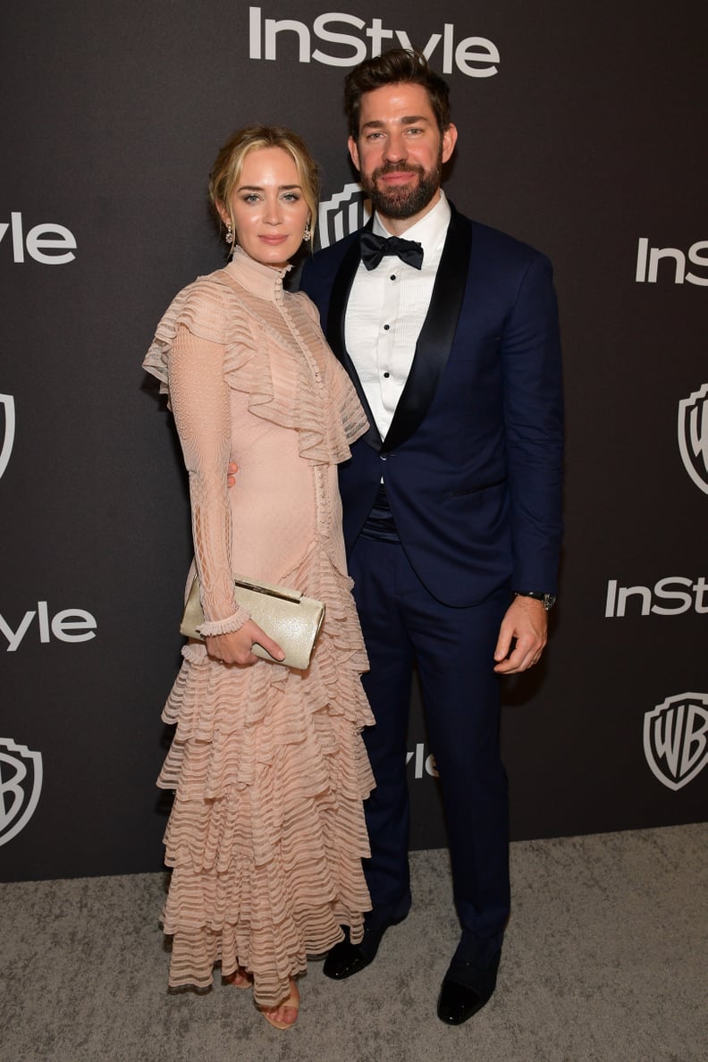 Emily Blunt and John Krasinski at the 2019 Golden Globes Afterparty