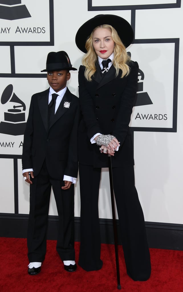 Not only did Madonna bring her young son David Banda to the Grammys, but the duo dressed alike on the red carpet as well.