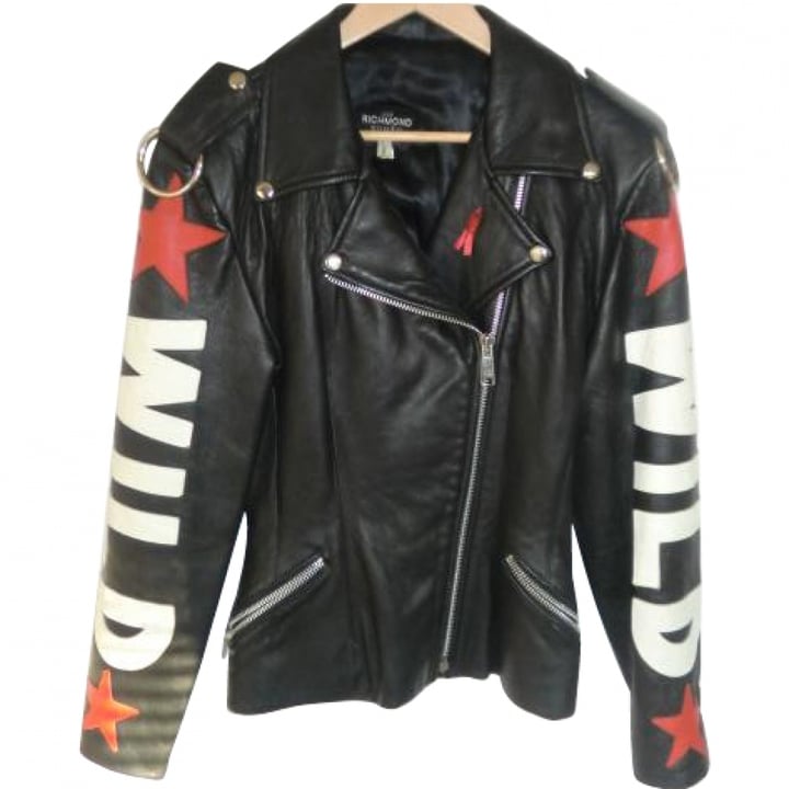 John Richmond Black Leather Jacket ($862)