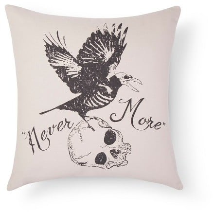 Halloween Never More Pillow ($20)