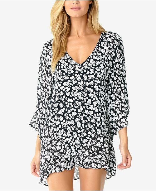 Anne Cole Itsy Bitsy Printed Ruffle Cover-Up