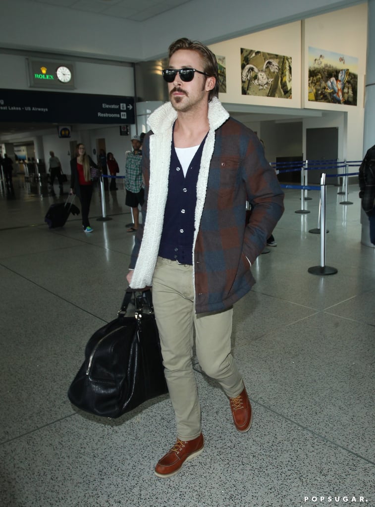 Ryan Gosling had one hand in his pocket at LAX on Friday.