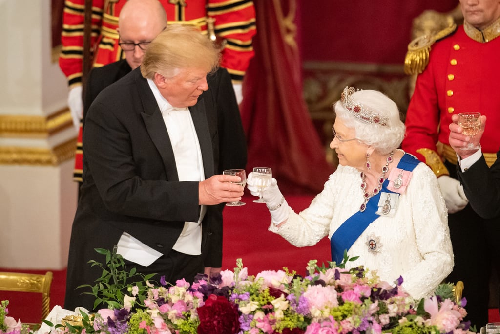 Queen Elizabeth's Burmese Ruby Tiara With Donald Trump