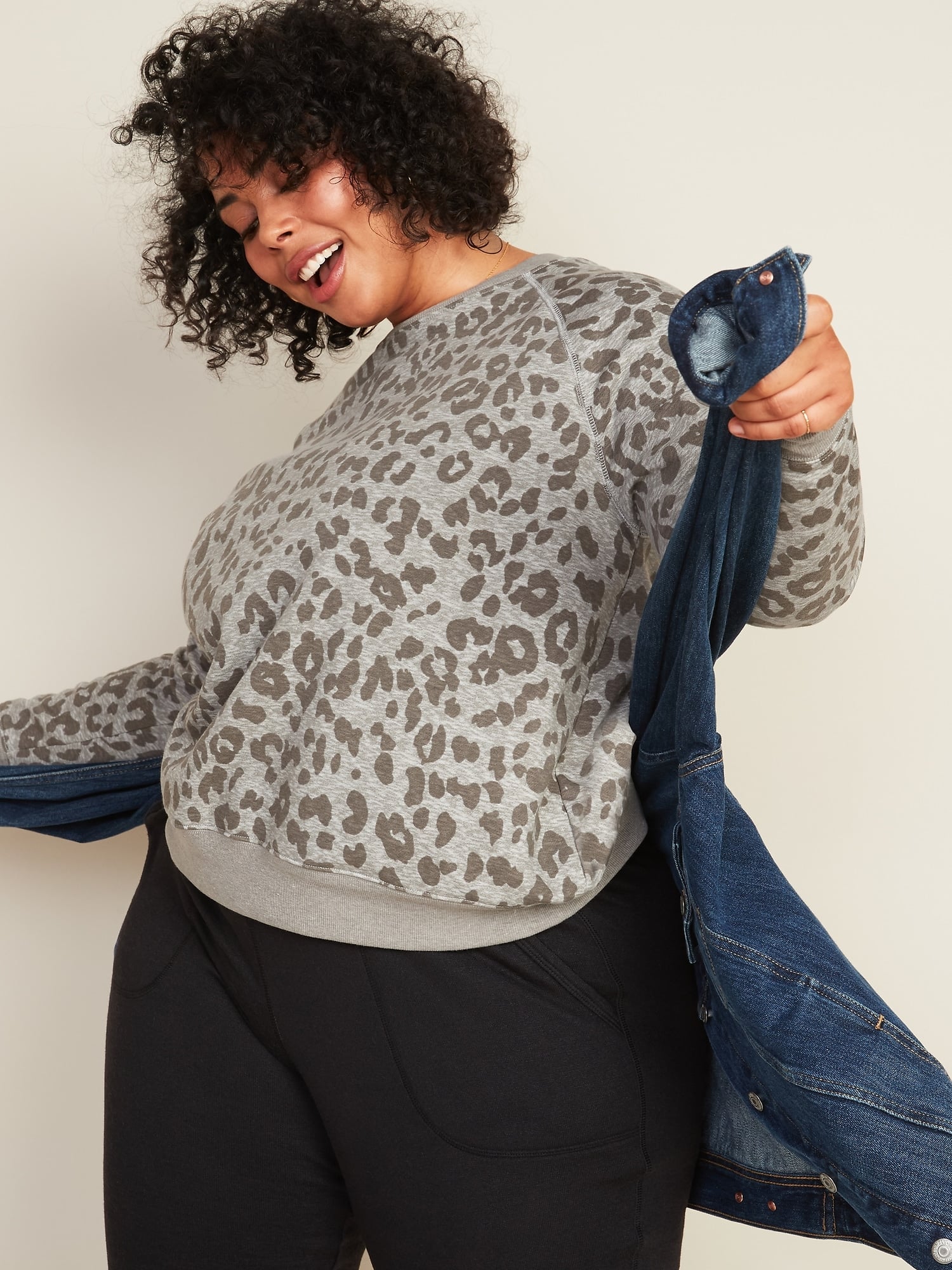 Old navy leopard sweatshirt shop