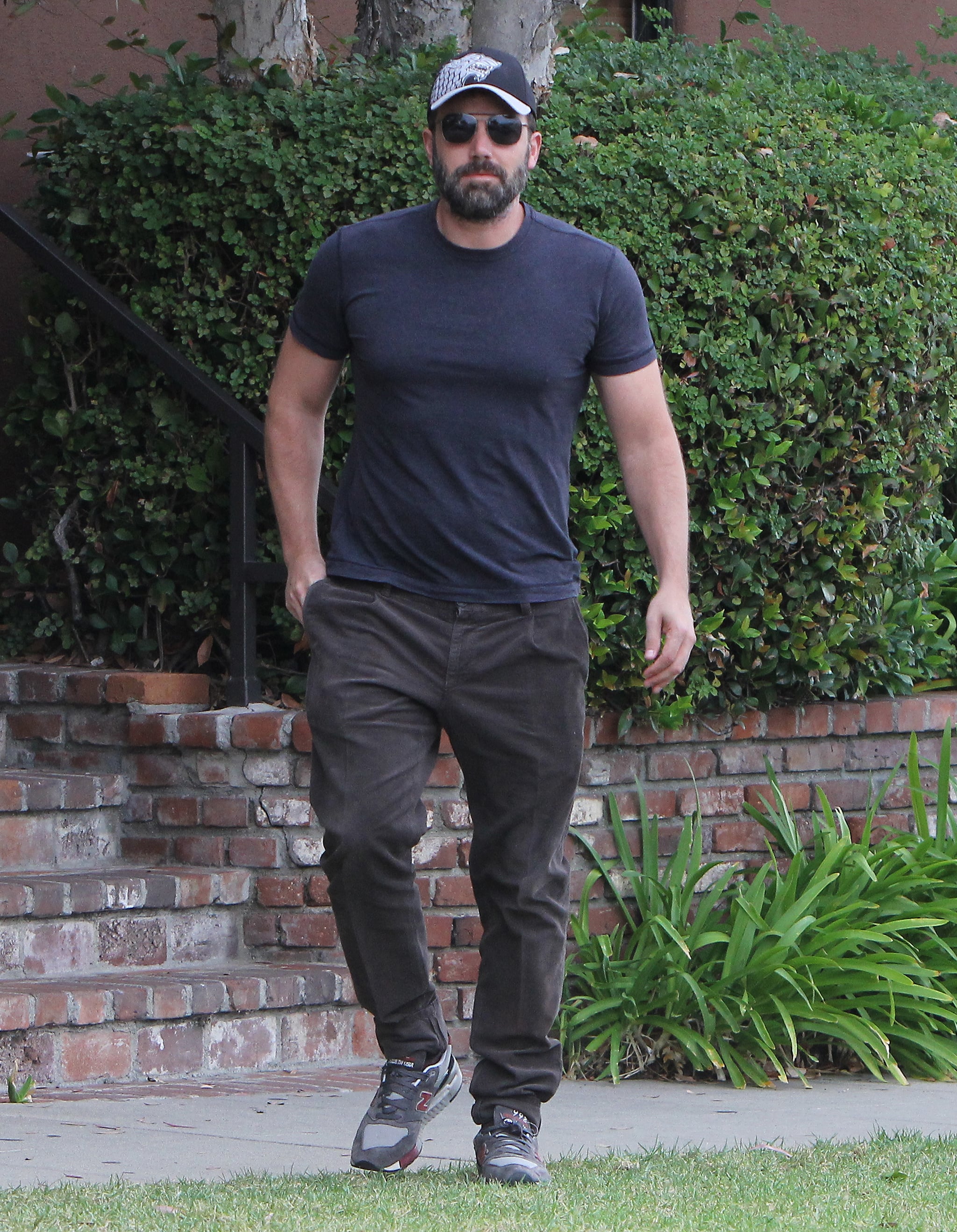 Celebrity Entertainment Ben Affleck Sports A Smile On A Casual