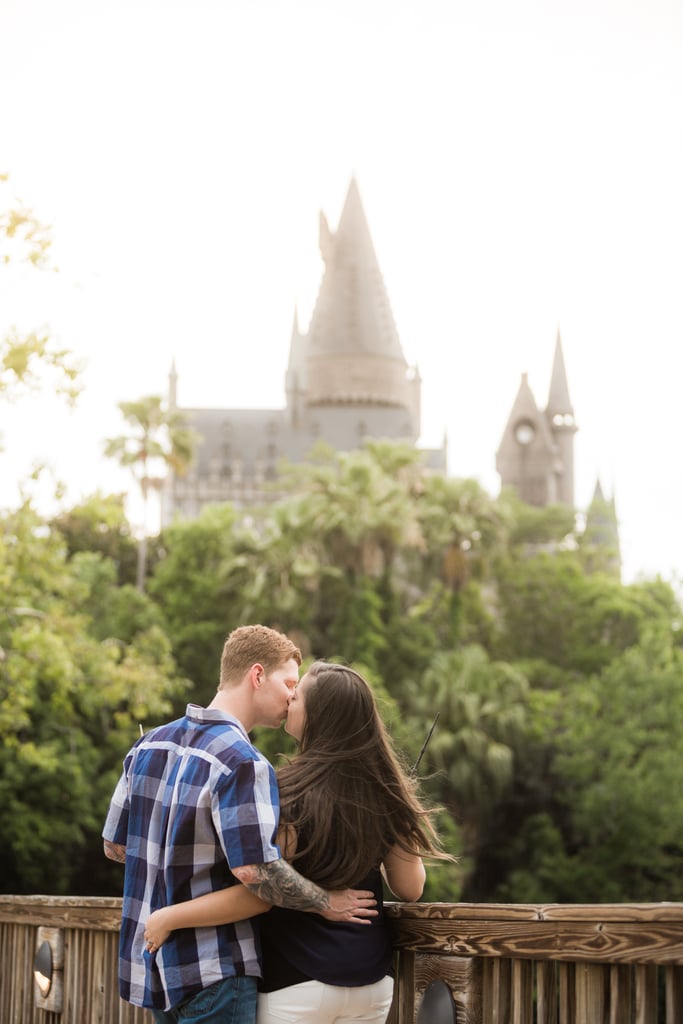 Engagement Photos at the Wizarding World of Harry Potter