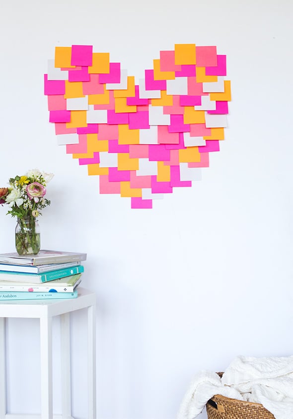 Use Post-its to create brightly colored art.