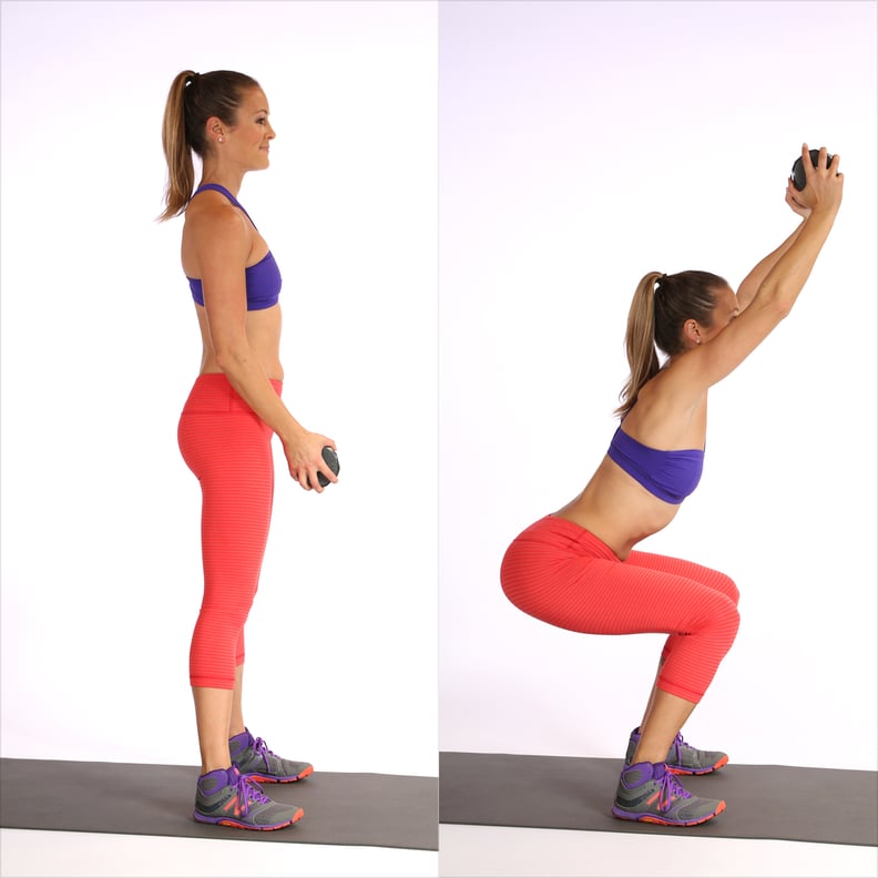 Circuit Two: Deep Squat With Overhead Reach