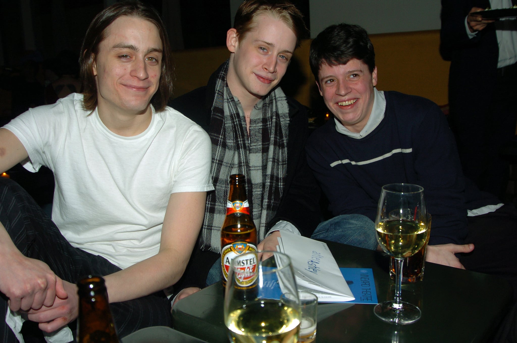 UNITED STATES - MARCH 01: Kieran Culkin is joined by his brothers, Macaulay and Christian (l. to r.) at LINK Restaurant for the opening night party for UNITED STATES - MARCH 01: Kieran Culkin is joined by his brothers, Macaulay and Christian (l. to r.) at LINK Restaurant for the opening night party for