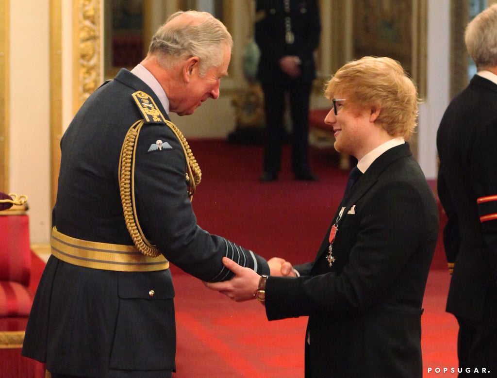 Ed Sheeran at Buckingham Palace For MBE Investiture Photos ...