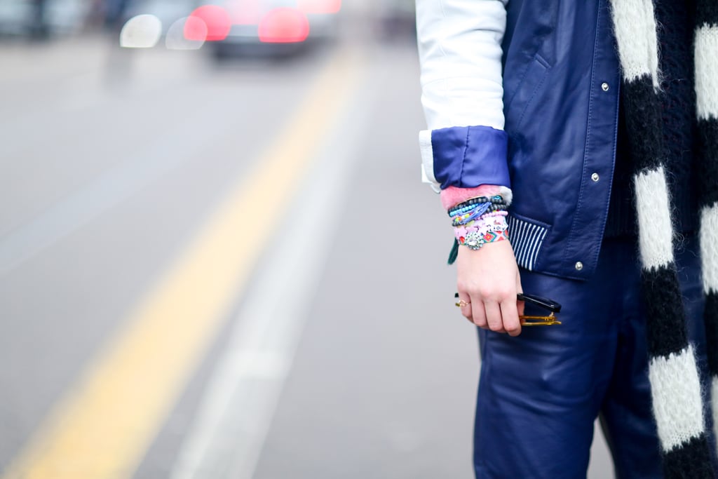 Armed with quintessential cool-girl bracelets.