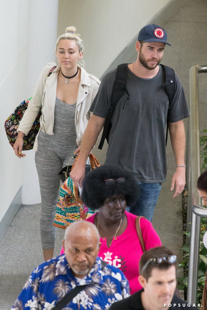 Miley Cyrus Liam Hemsworth Leave Australia May 2016