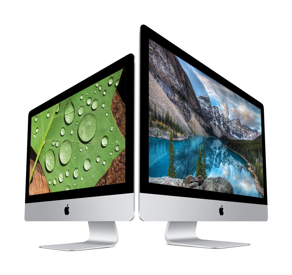 The new 21.5-inch iMac with Retina 4K and the 27-inch iMac with Retina 5K displays.