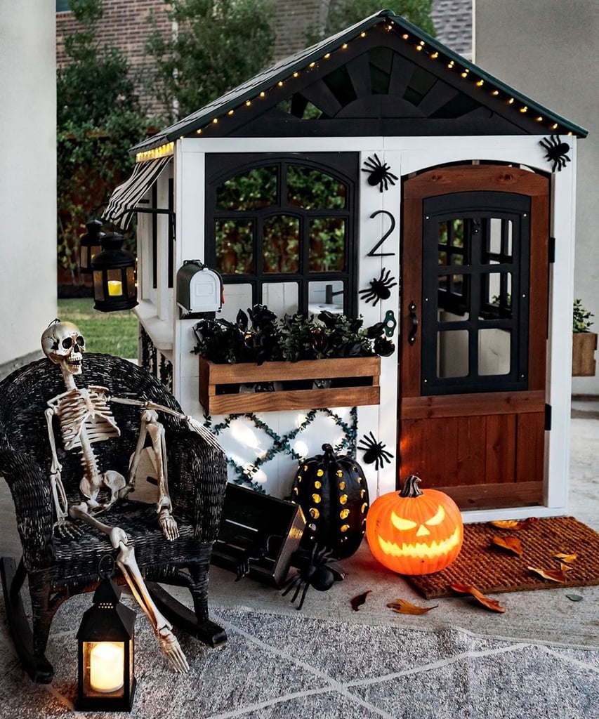 Kids' Playhouses Decorated For Halloween