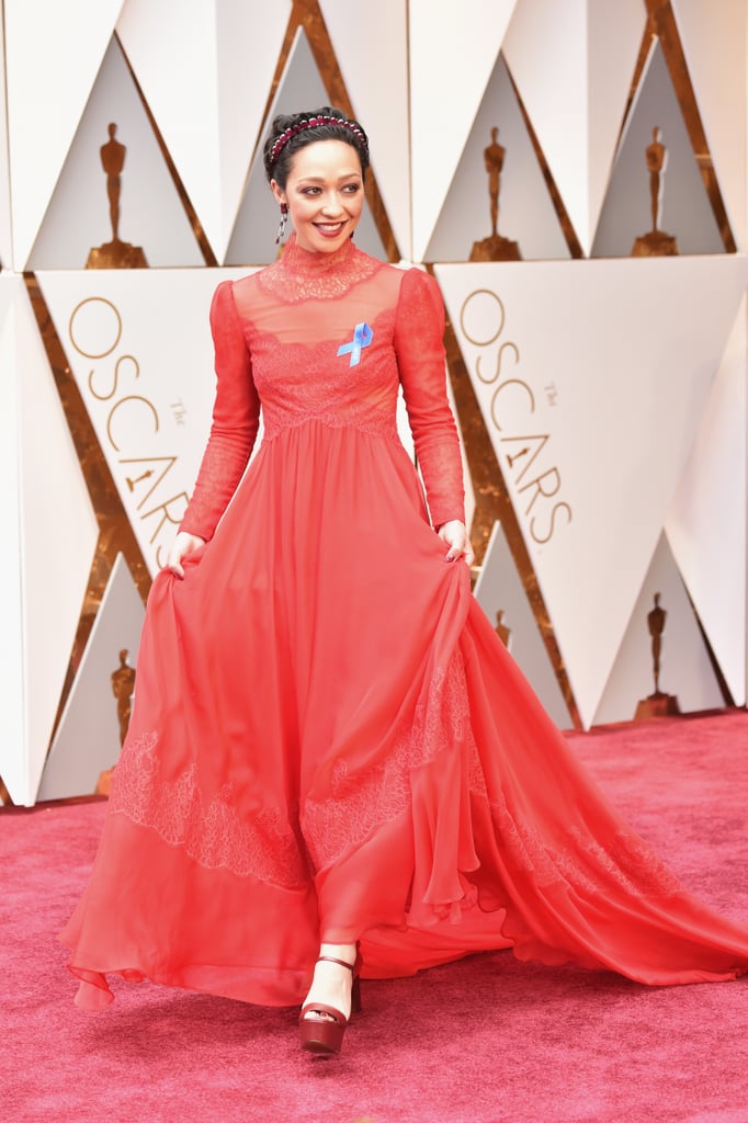 Ruth Negga Wears ACLU Ribbon Oscars 2017