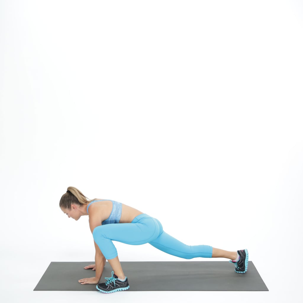 Step your right leg back. 