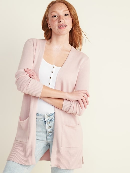 Long-Line Open-Front Sweater