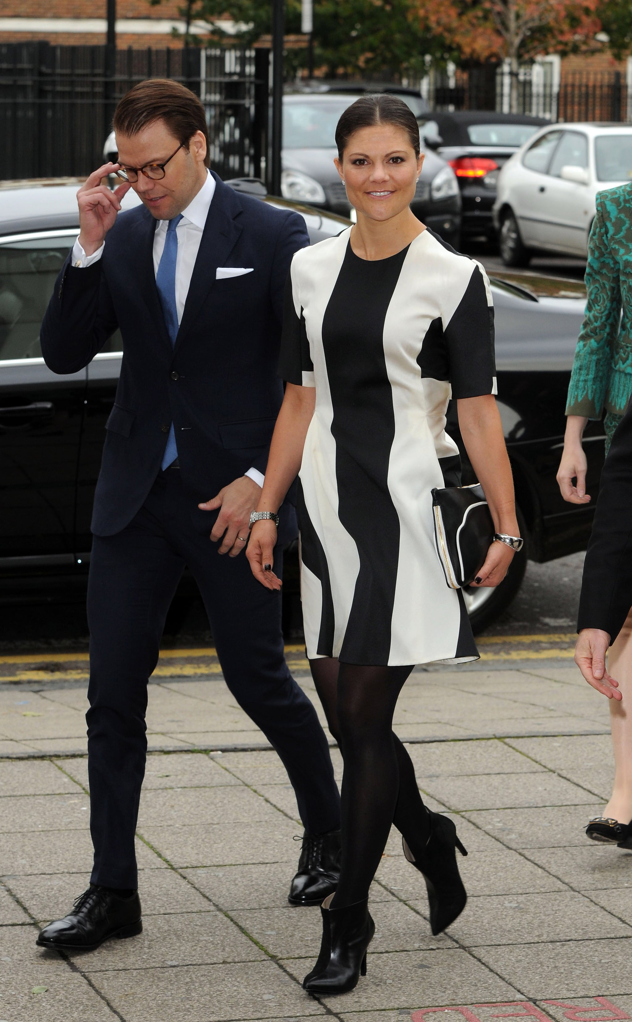 dress with tights and booties