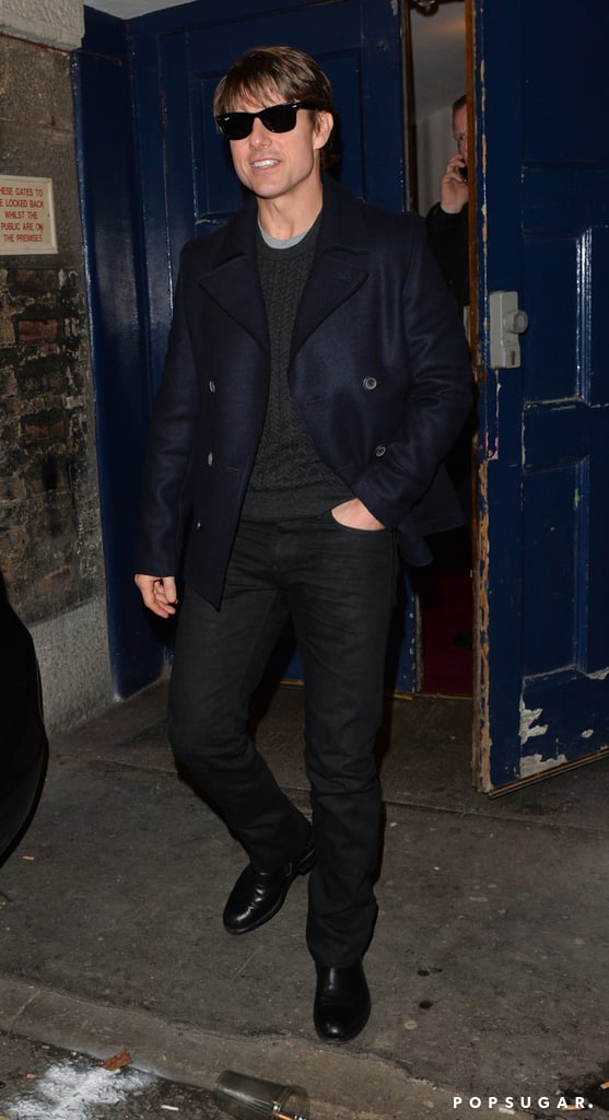 Tom Cruise wore his Risky Business shades in London on Saturday.