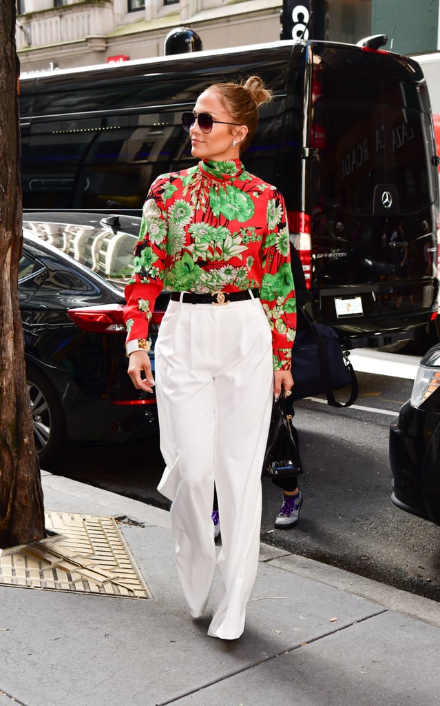 Jennifer Lopez Gucci Floral Top With Alex Rodriguez 2018