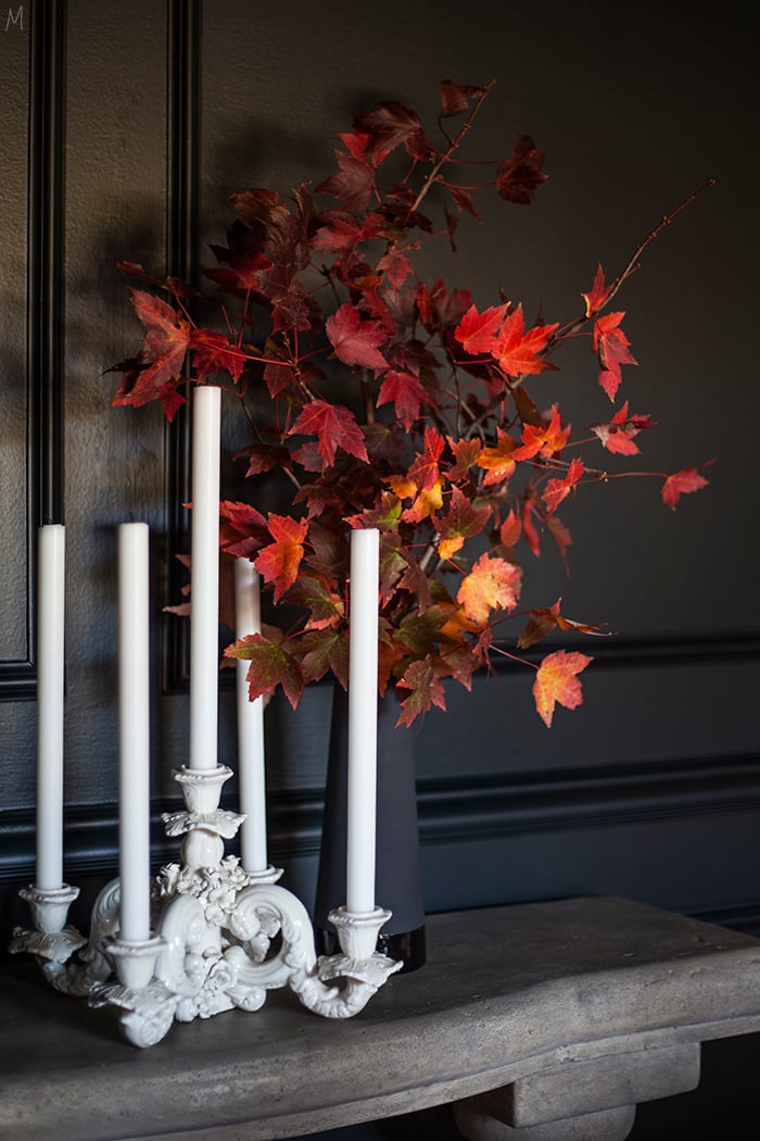 Leaf and Candle Display