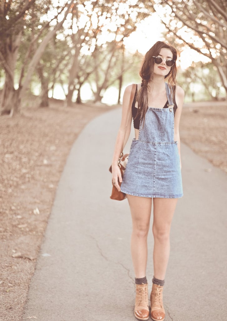 Seasonal denim comes in the form of a little jean dress — style it up ...