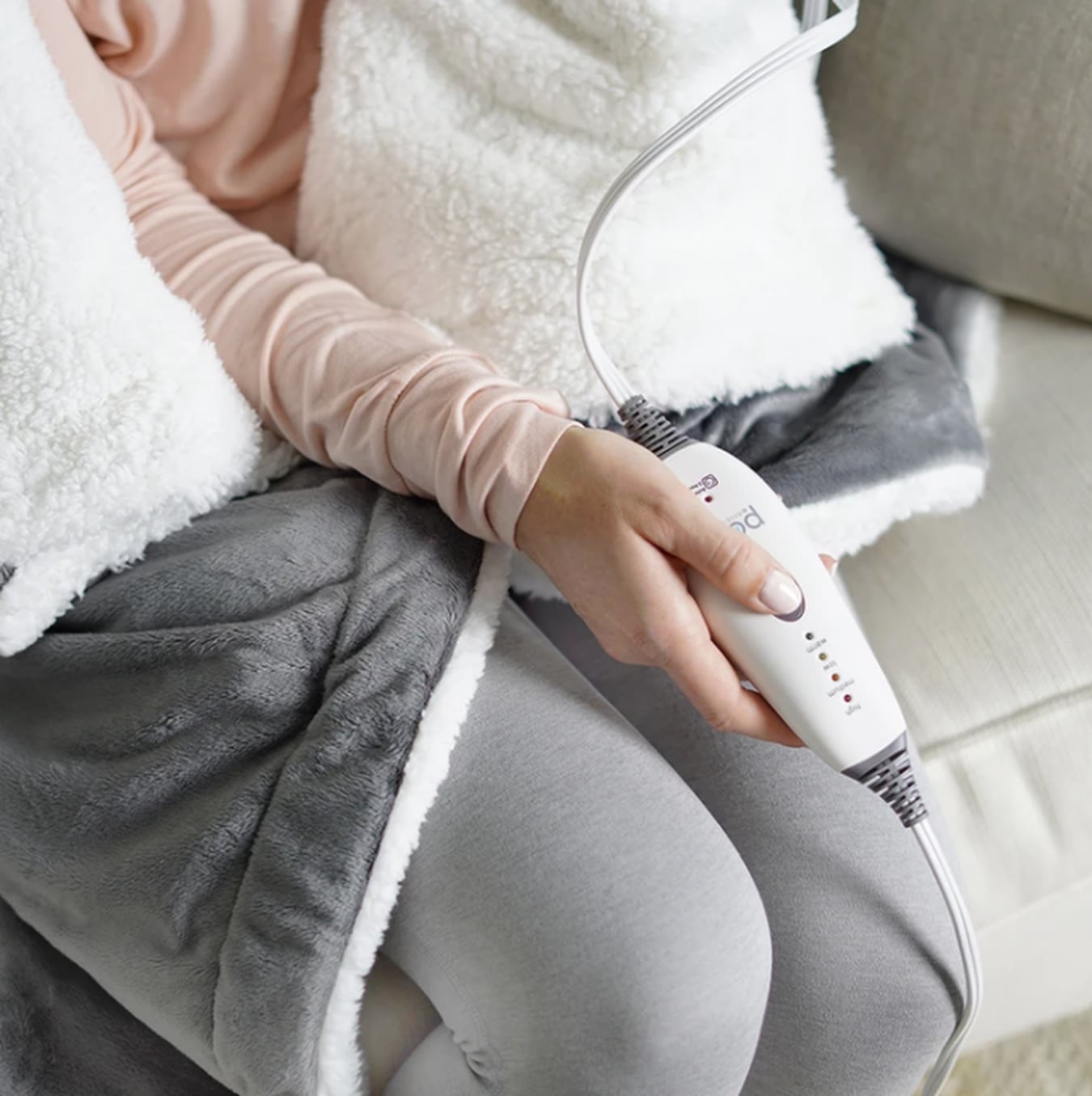 Pure Enrichment Heated Weighted Blanket For Stress Relief POPSUGAR