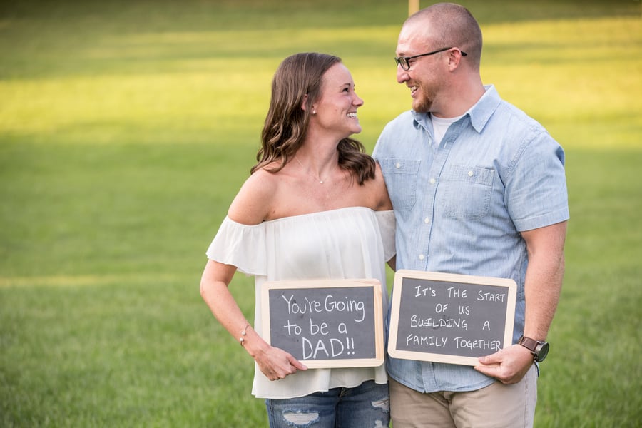 Chalkboard Surprise Pregnancy Reveal