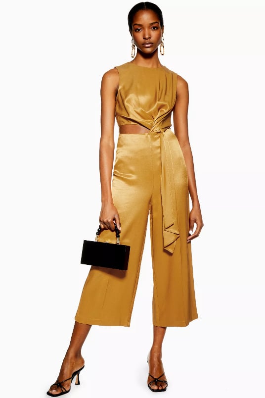 Topshop gold jumpsuit 2025