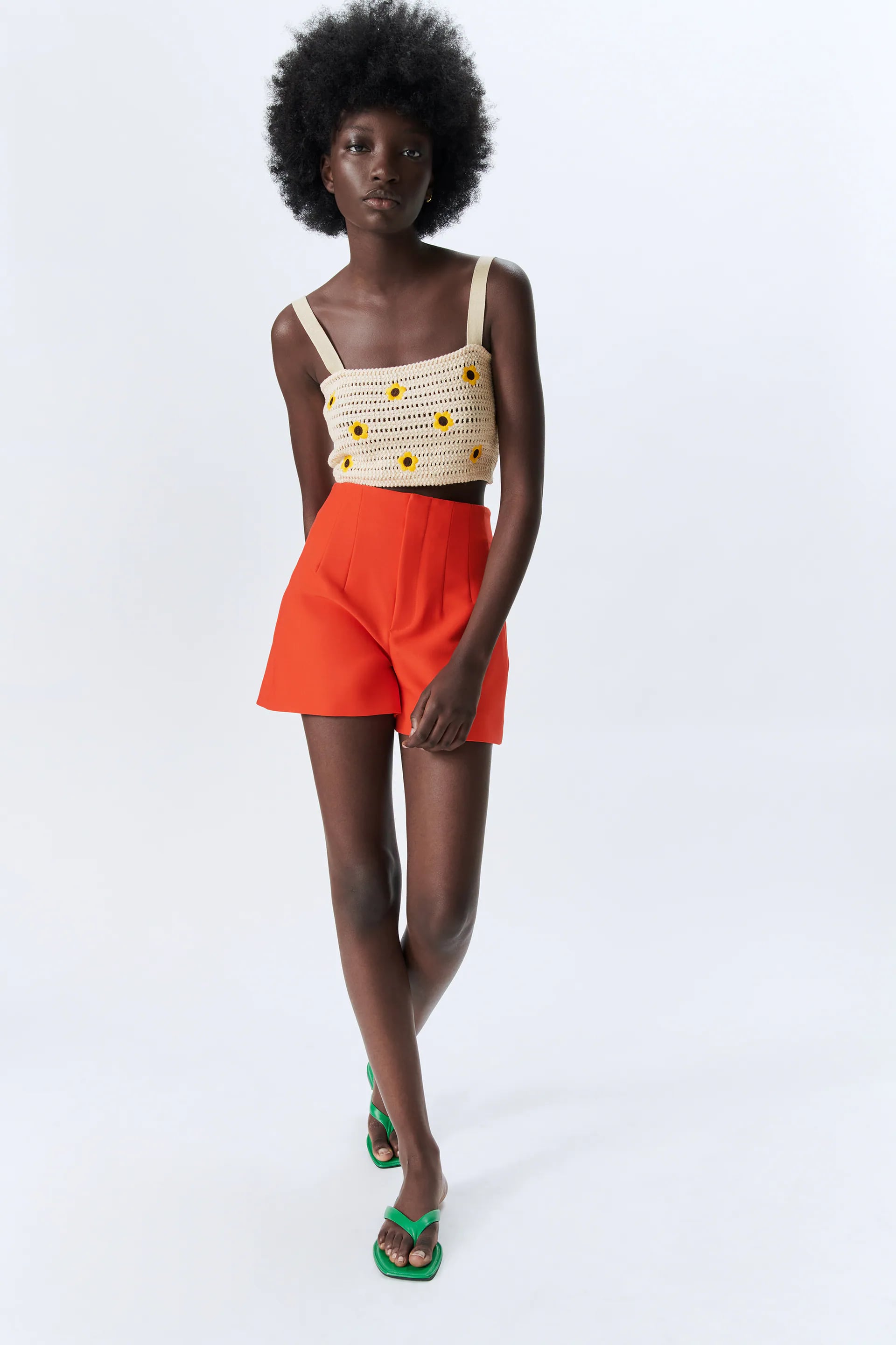 High waist best sale shorts zara