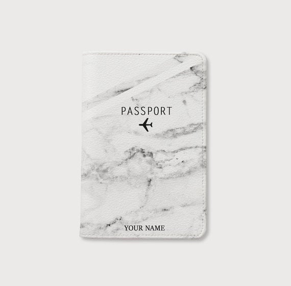 Marble Passport Holder Cheap Personalized Gifts POPSUGAR Smart
