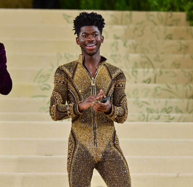 Lil Nas X's Best Beauty Looks: Versace Gold Nails