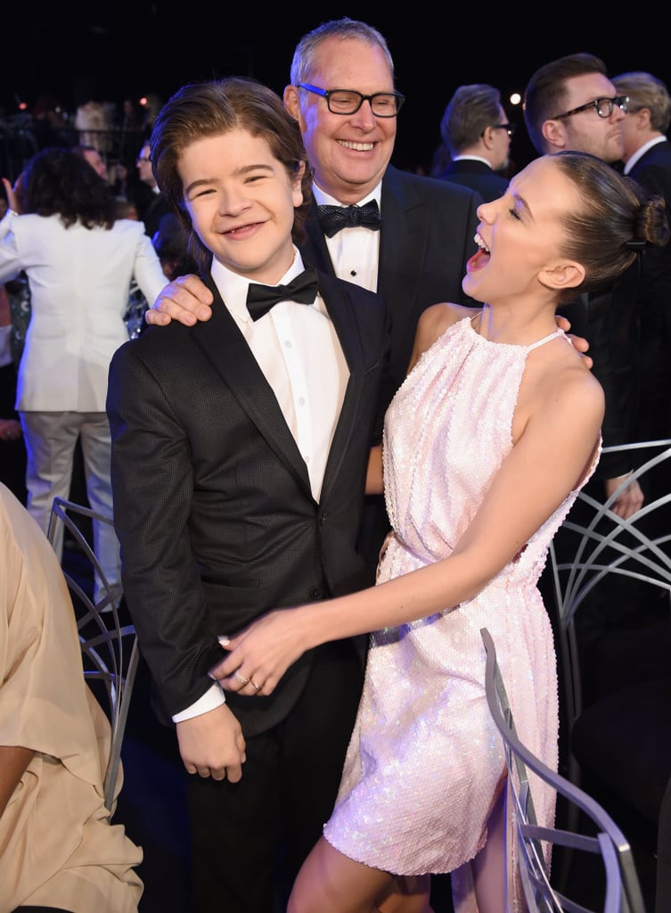 Pictured: Gaten Matarazzo and Millie Bobby Brown