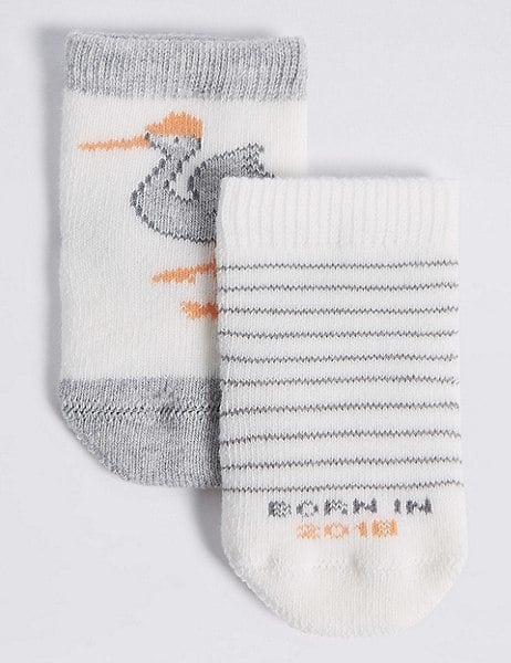 Marks and Spencer 2 Pairs of Cotton Rich Socks