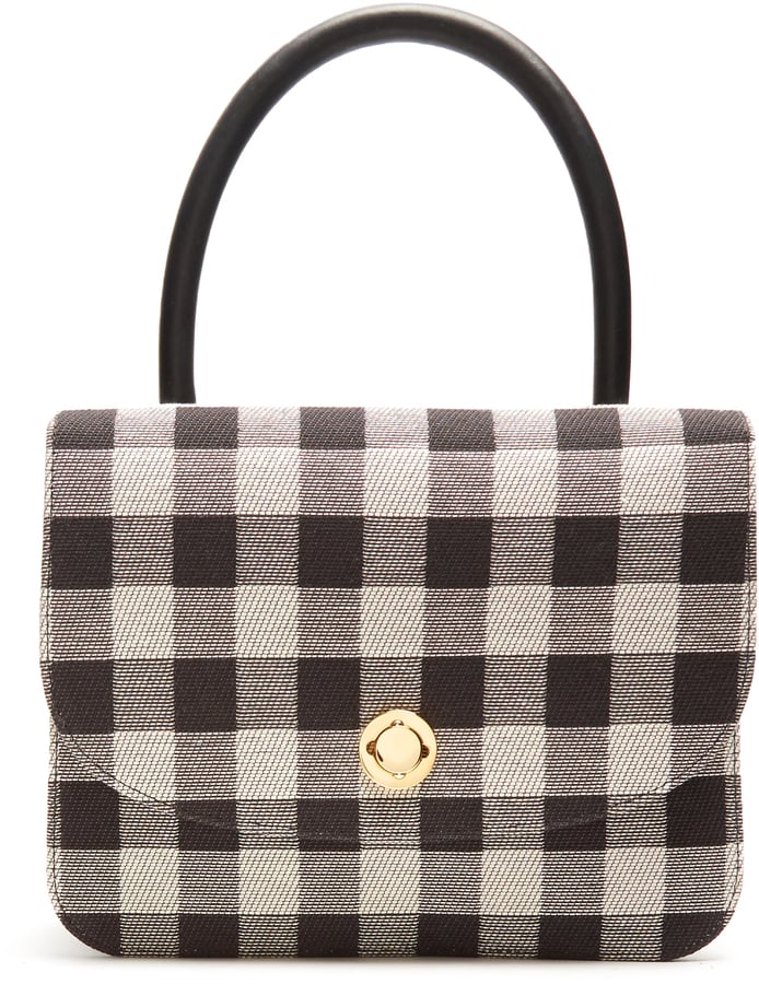 We can't get enough of the adorable gingham print on Mansur Gavriel's Metropolitan canvas top-handle bag ($895).