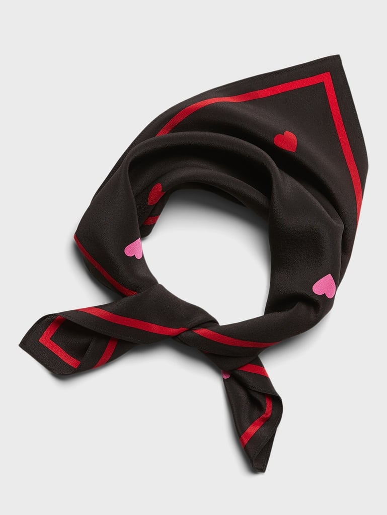 Banana Republic Heart Print Silk Bandana