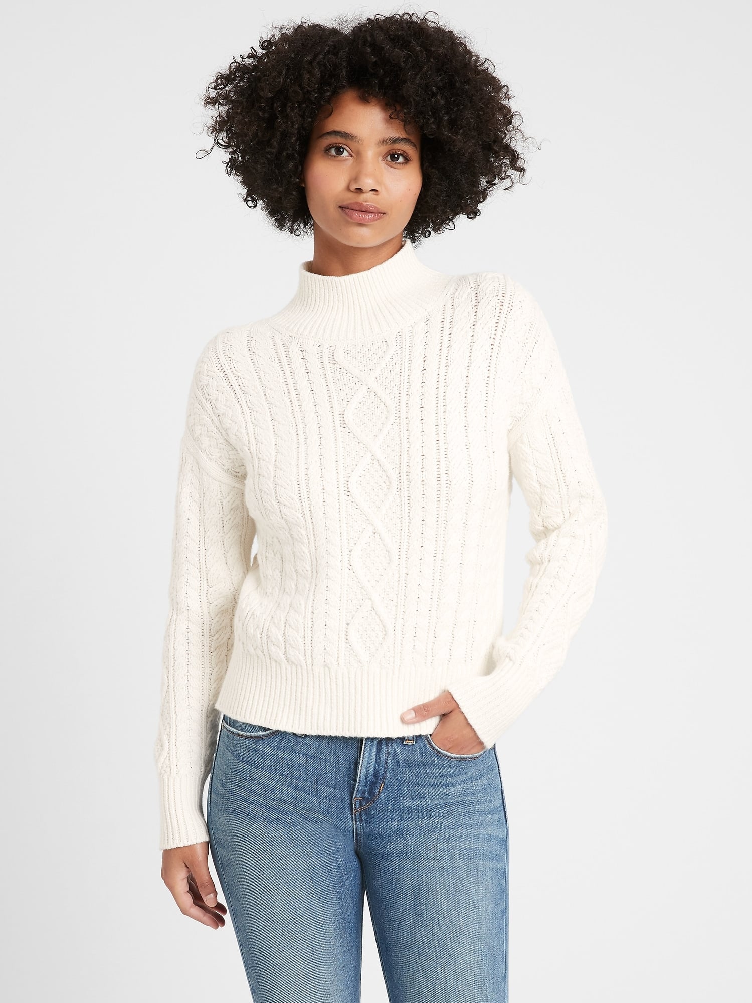 Banana Republic Cable-Knit Cropped 