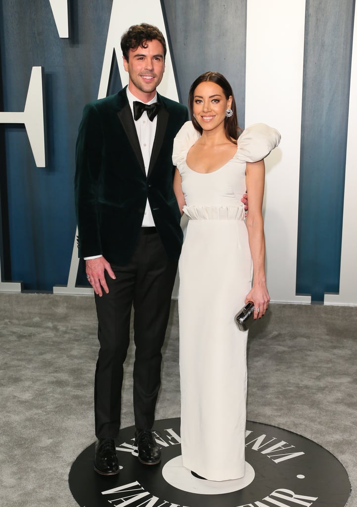 Aubrey Plaza and Jeff Baena at the Vanity Fair Oscars Party