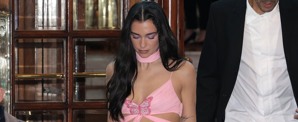 Dua Lipa's Pink Wispy Butterfly Outfit From Blumarine