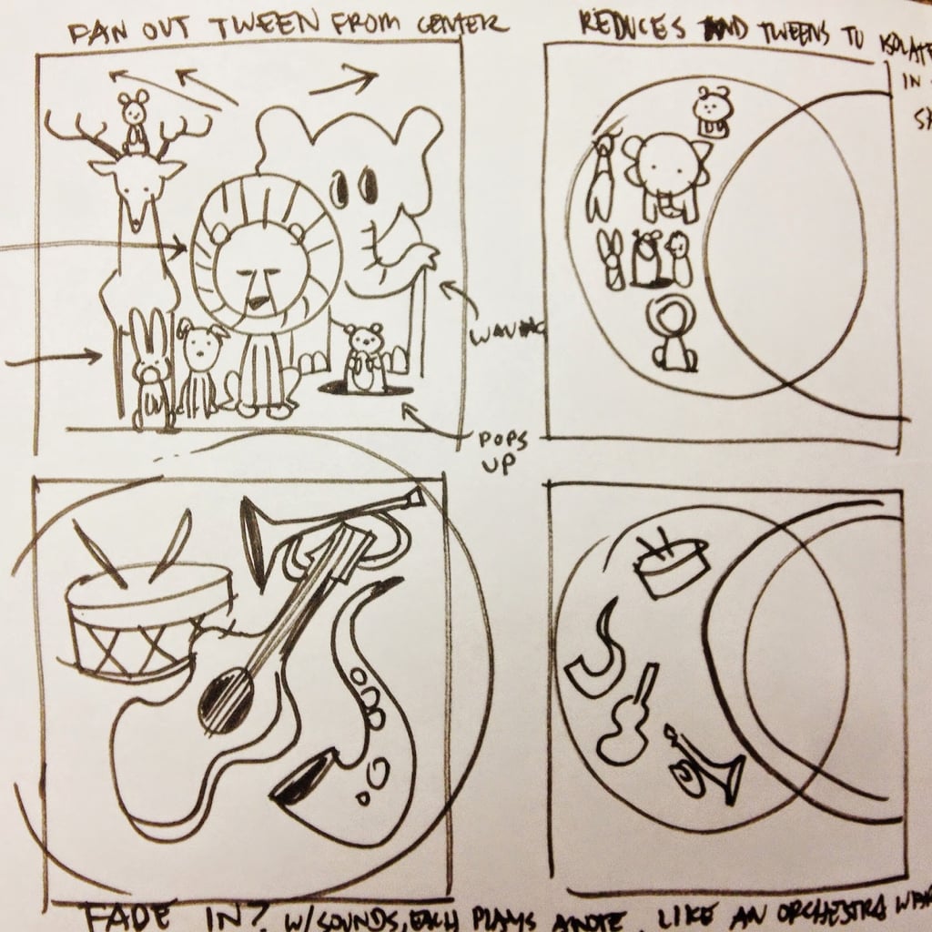 Mike sat down with two Doodle engineers, Corrie Scalisi and Mark Ivey, to figure out exactly how this commemorative illustration would work. Since Venn diagrams were something most had learned of in elementary school, they wanted it to have the feel of a children's game, something that both adults and kids who navigated to Google.com would enjoy, hence the vibrant animations.